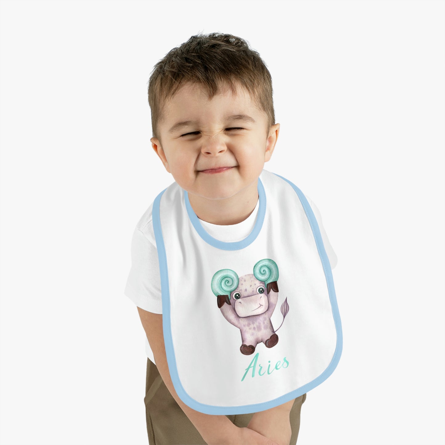 Baby Aries Bib: Bull-Aries Watercolor