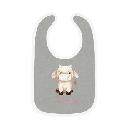 Baby Taurus Bib: Bull-Aries Watercolor